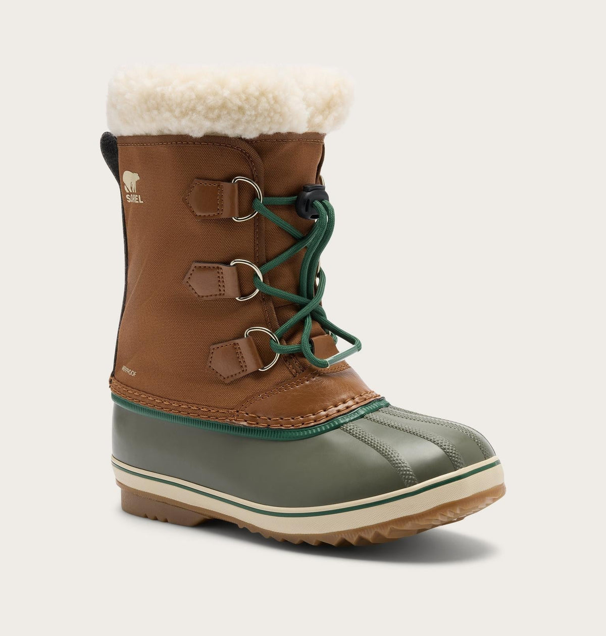 Big Kids Yoot PAC™ Nylon Winter Boot - Velvet Tan, Stone Green