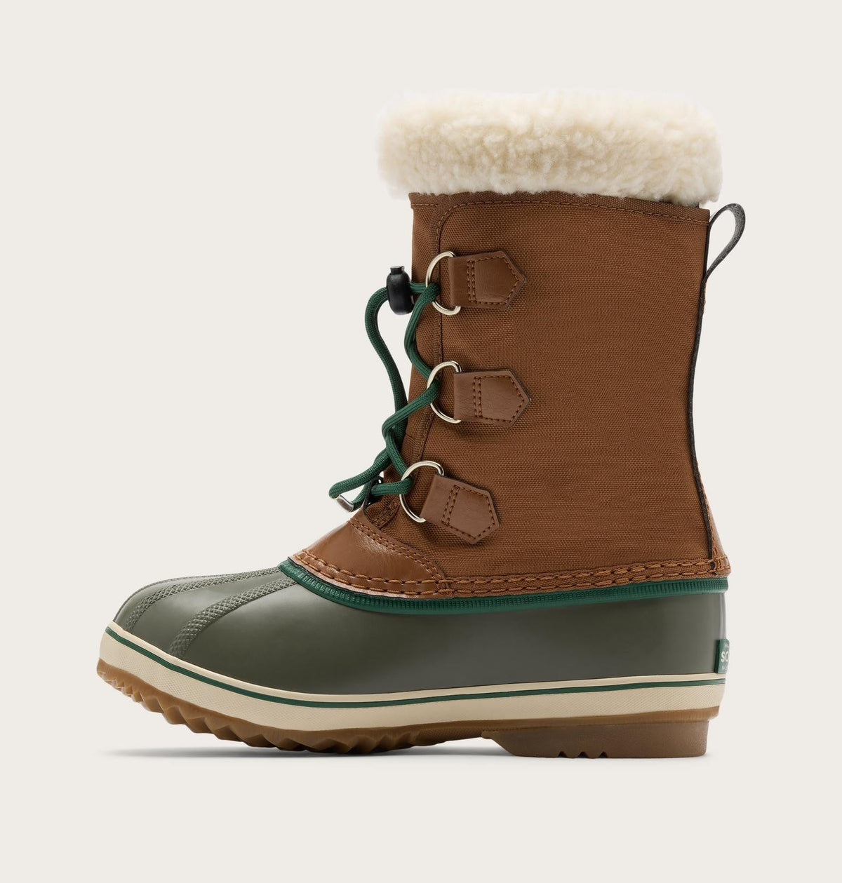 Big Kids Yoot PAC™ Nylon Winter Boot - Velvet Tan, Stone Green
