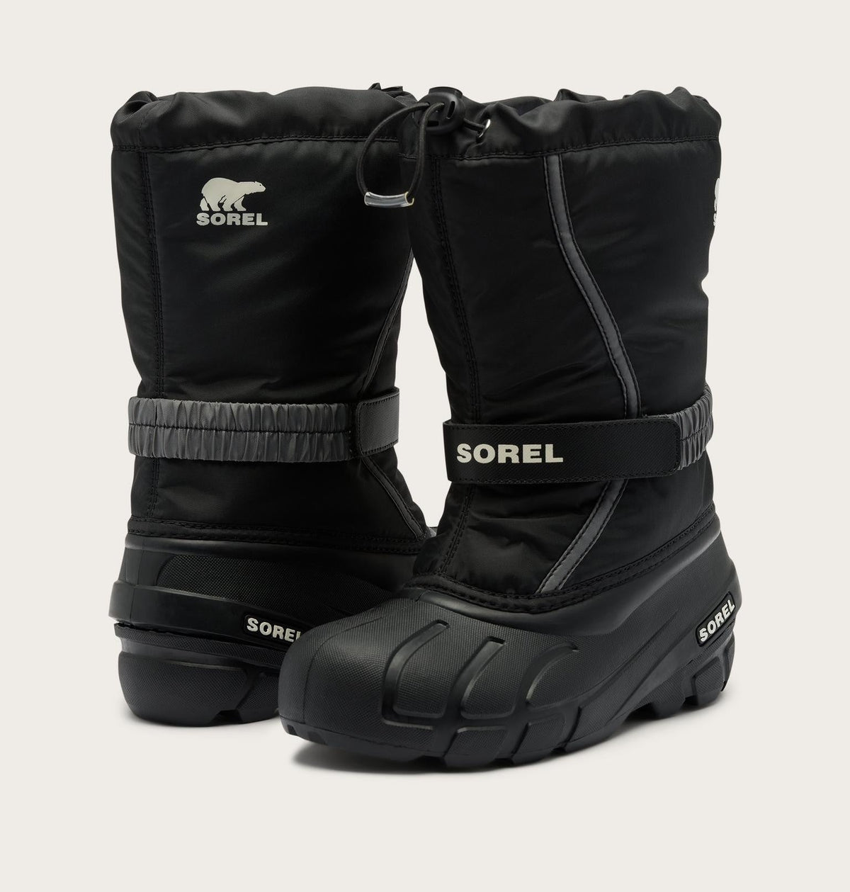 Big Kids Flurry™ Winter Boot - Black, Sea Salt