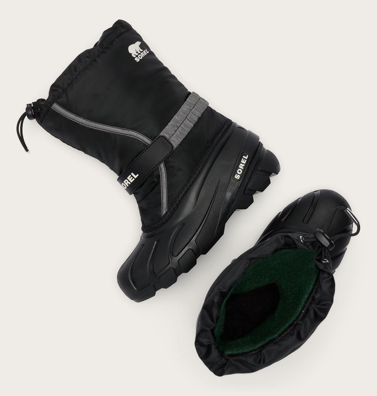Big Kids Flurry™ Winter Boot - Black, Sea Salt