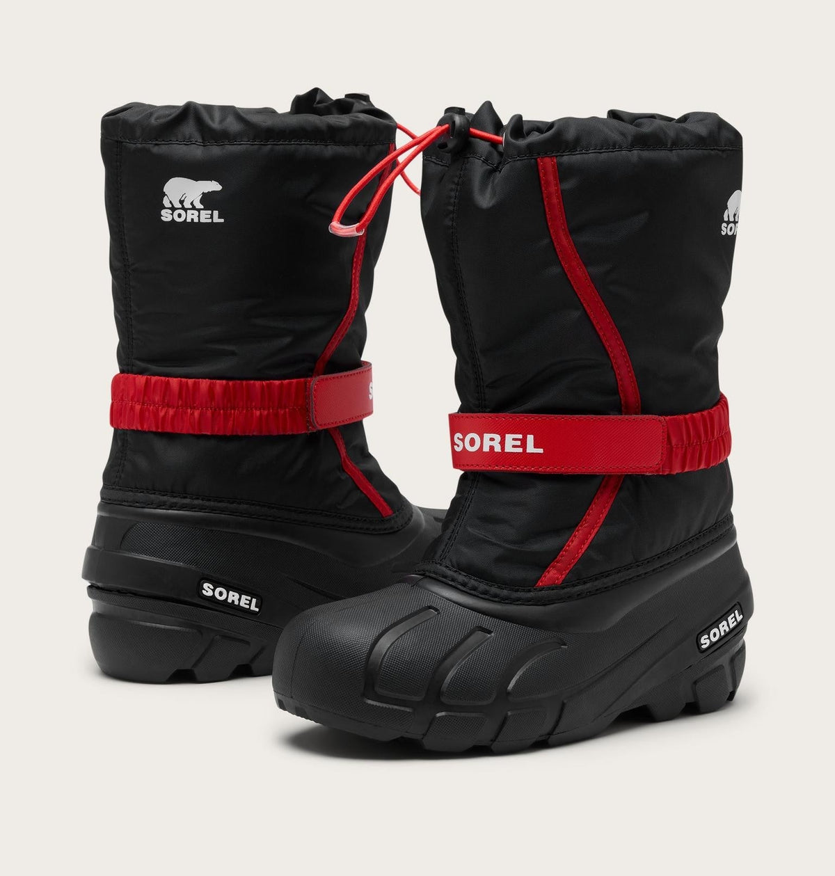 Big Kids Flurry™ Winter Boot - Black, Bright Red