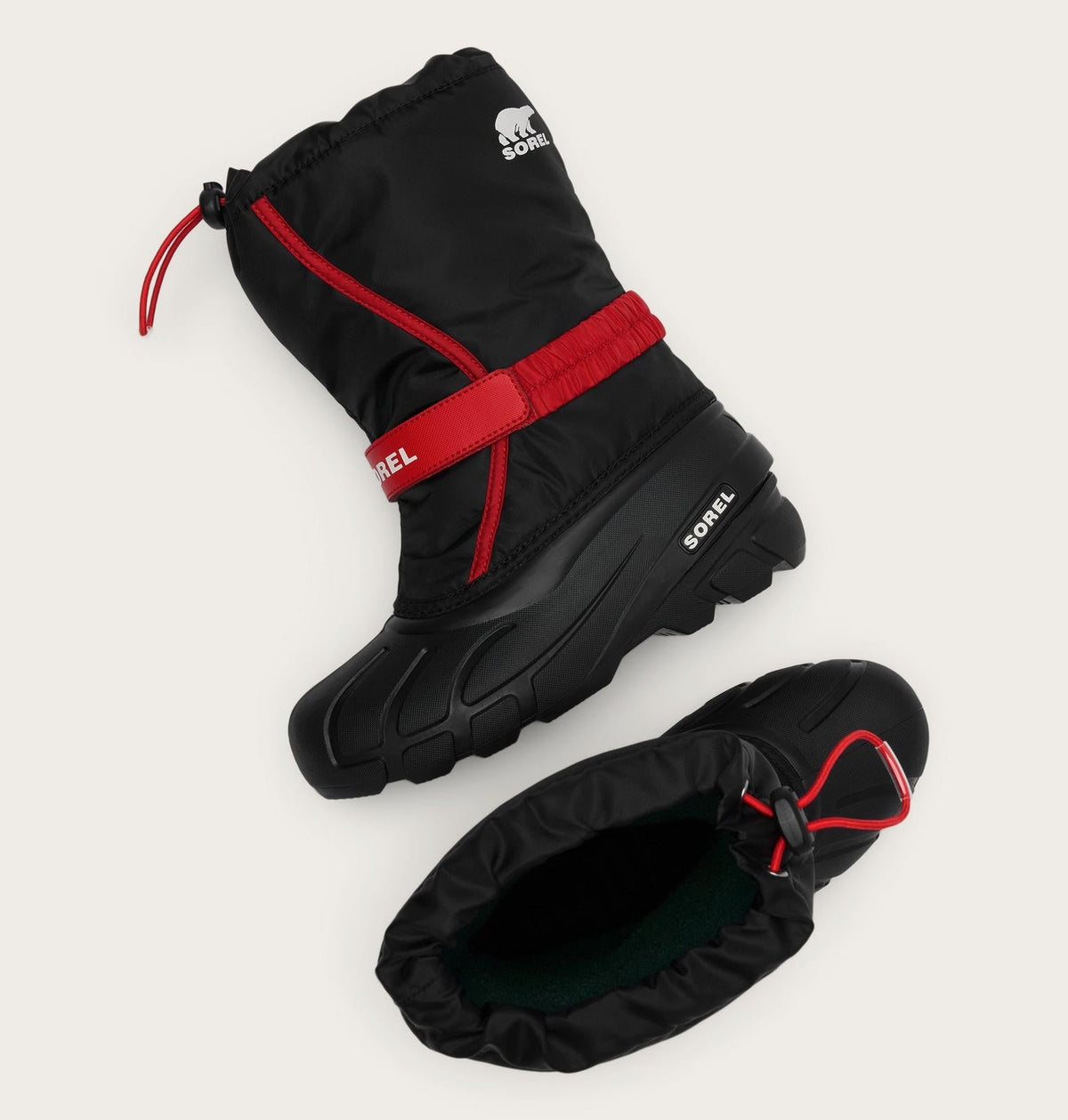 Big Kids Flurry™ Winter Boot - Black, Bright Red