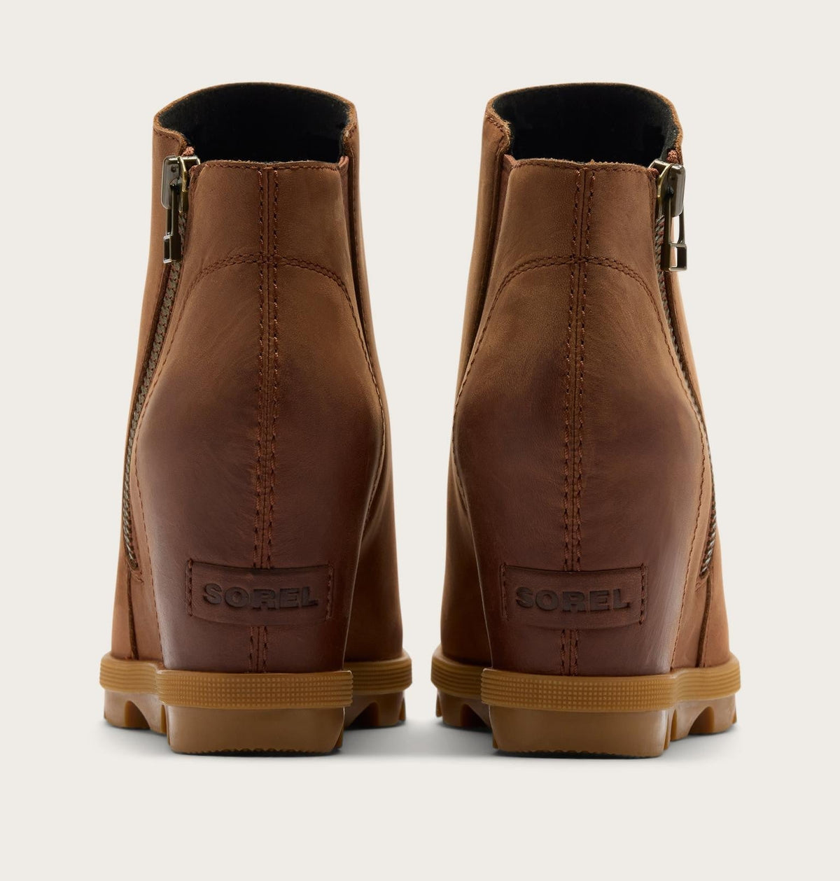 Joan Rhapsody™ Zip Women's Wedge Boot - Dark Auburn, Gum 2