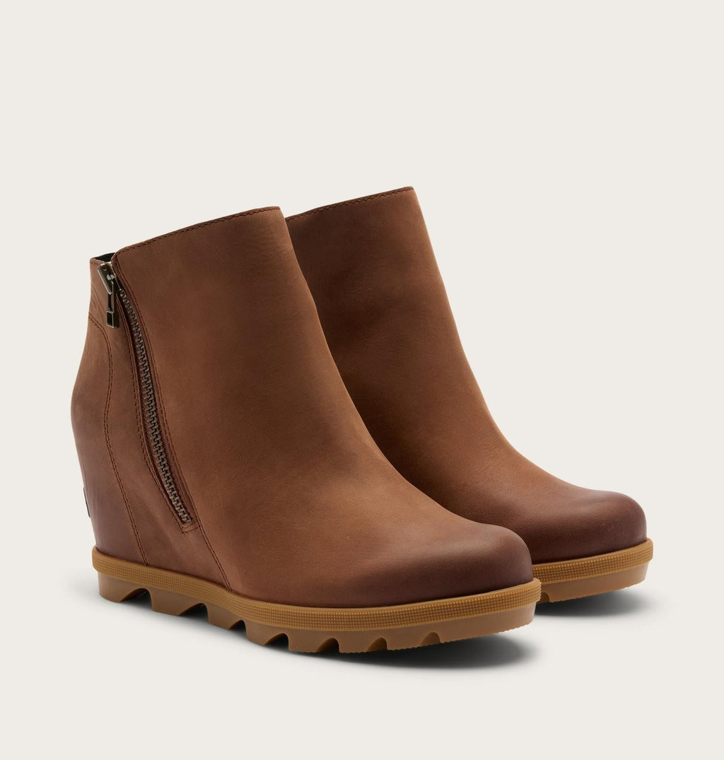 Joan Rhapsody™ Zip Women's Wedge Boot - Dark Auburn, Gum 2