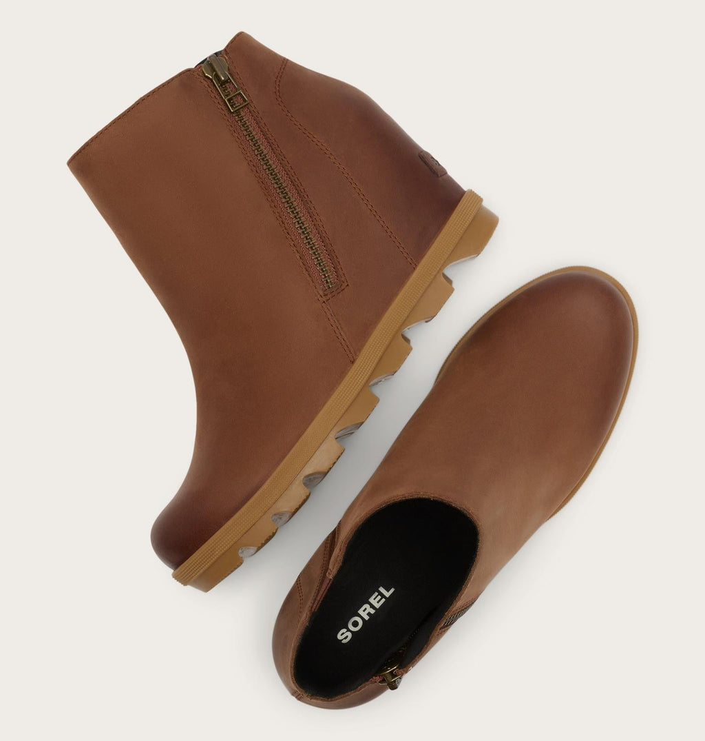 Joan Rhapsody™ Zip Women's Wedge Boot - Dark Auburn, Gum 2