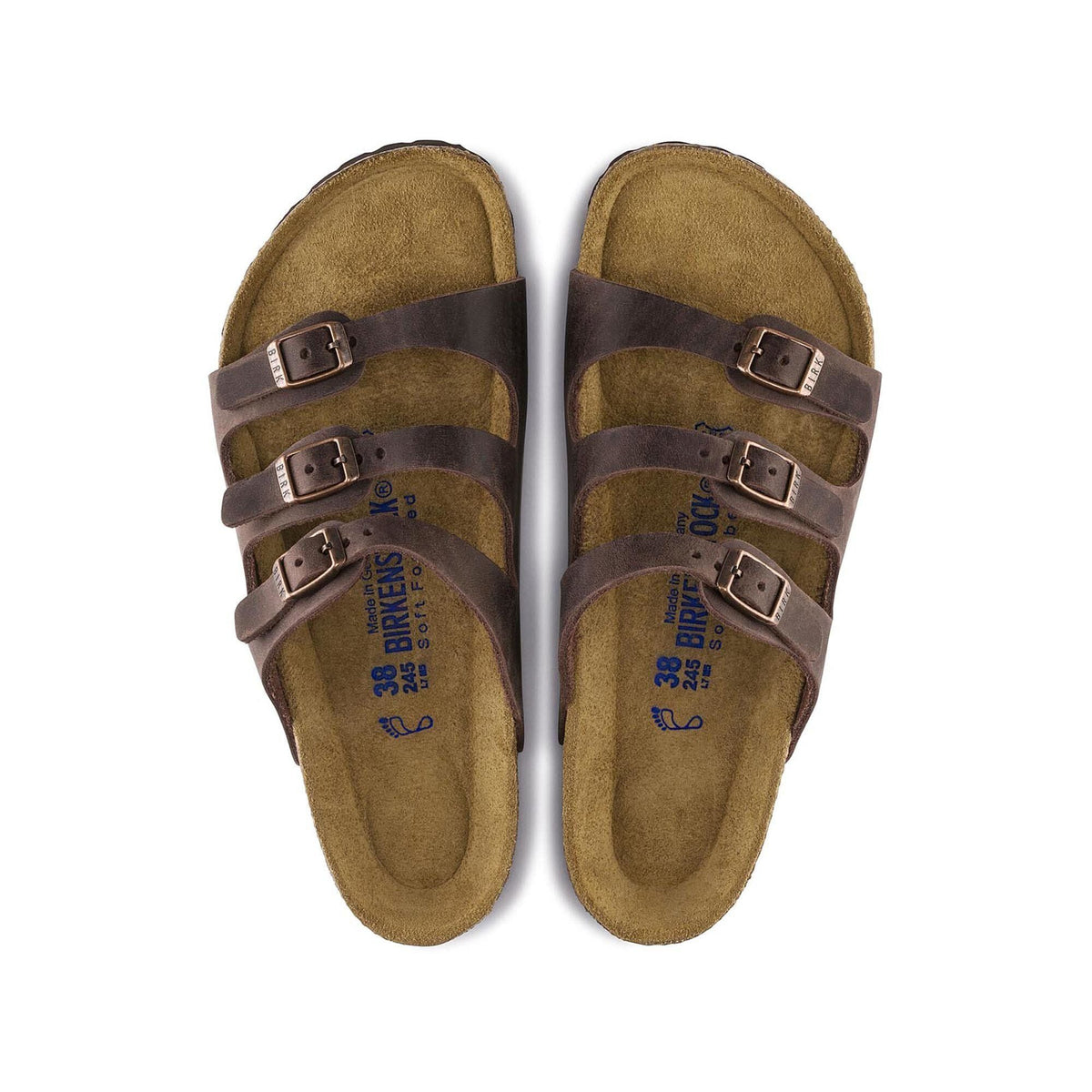 Florida Soft Footbed Natural Leather Oiled - Habana