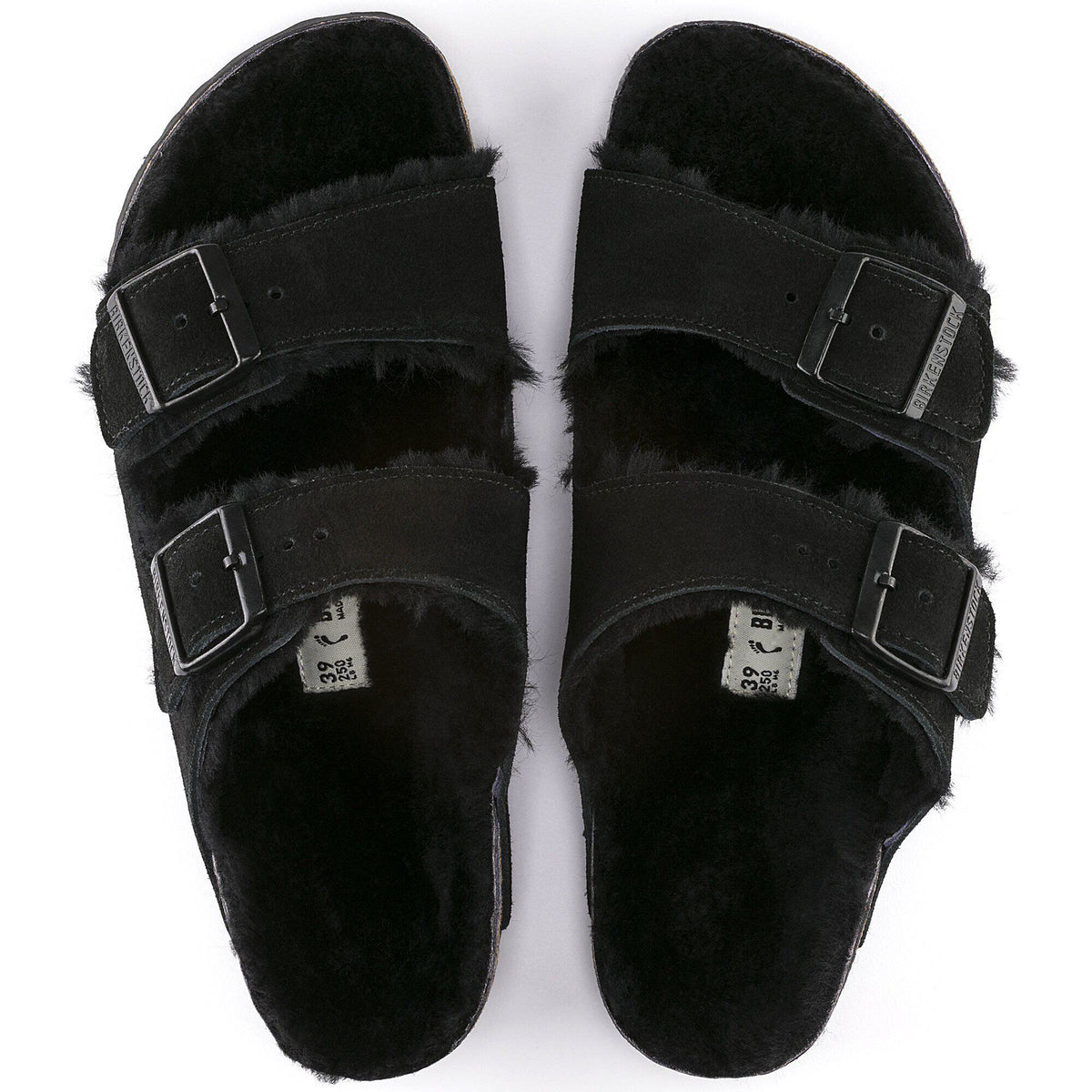 Arizona Shearling Suede Leather/Fur - Black