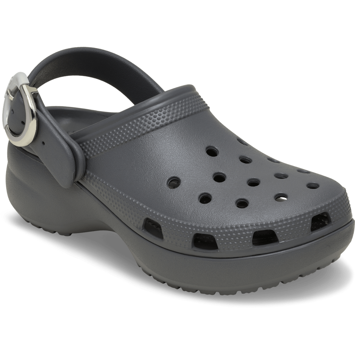 Classic Platform Dipped Buckle Clog - Carbon