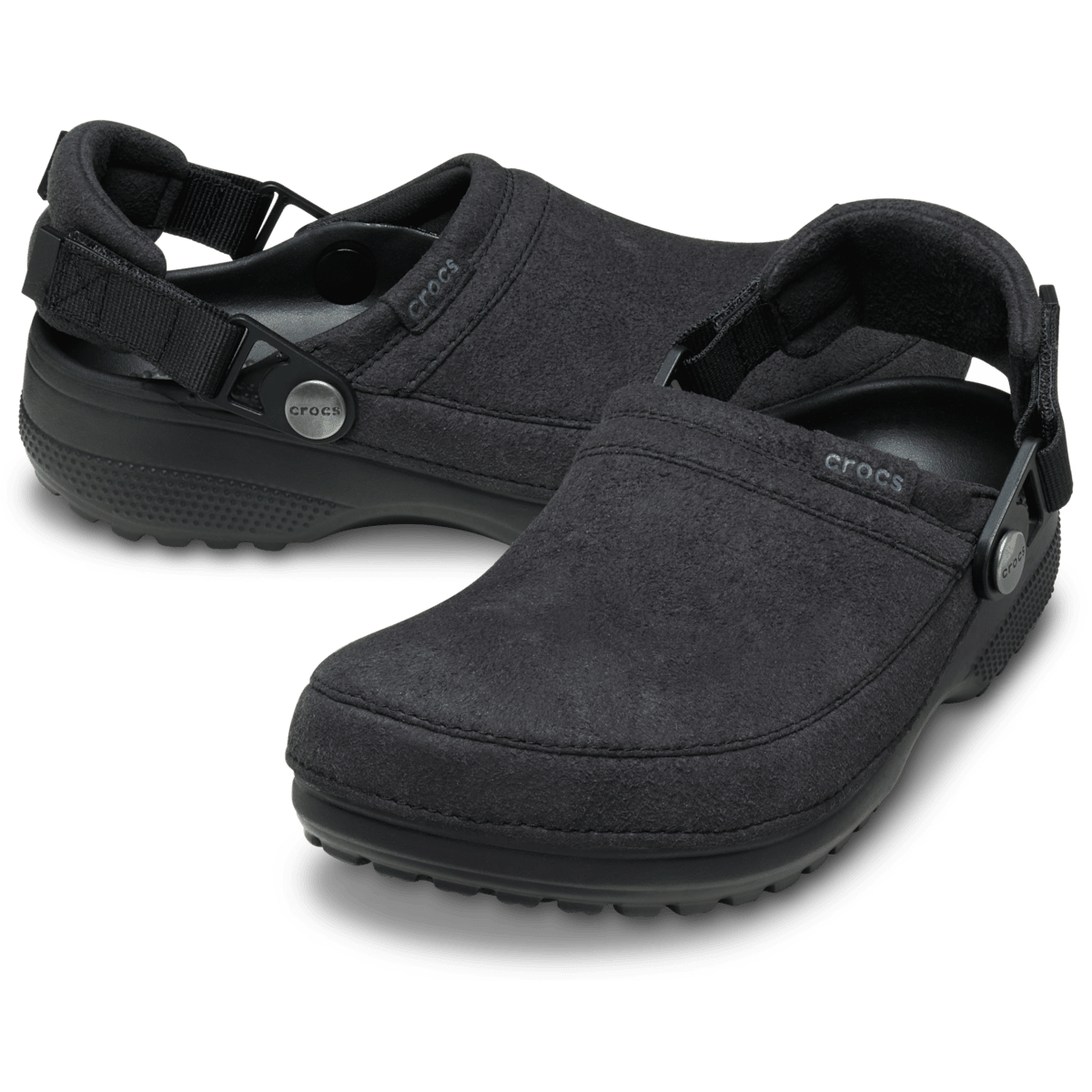 Classic Crafted Vegan Suede Clog - Black