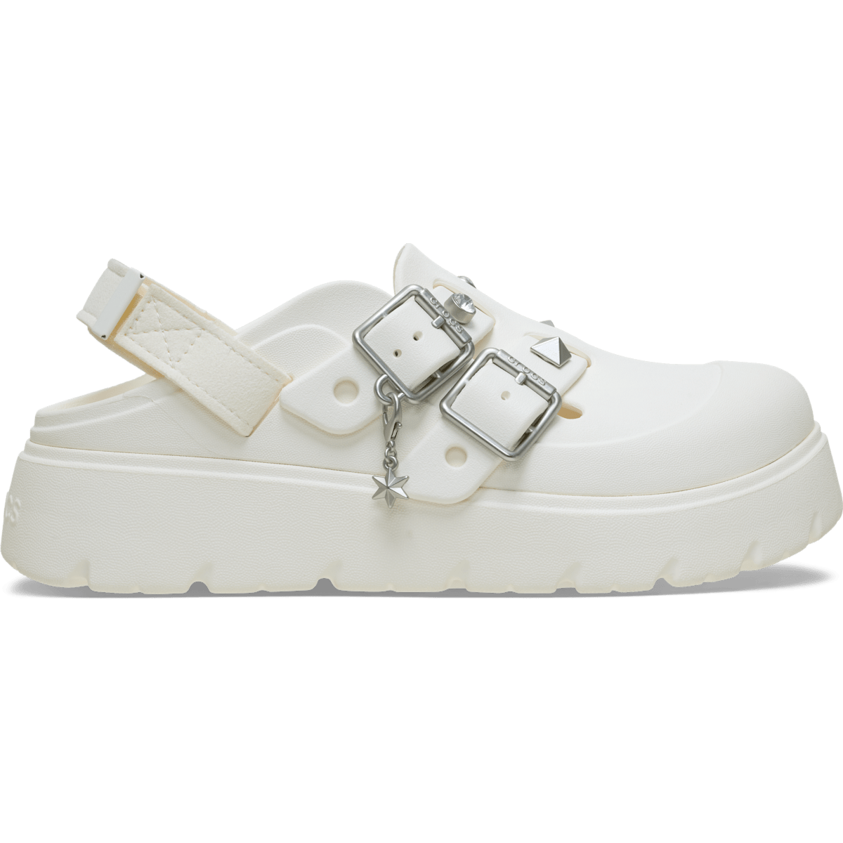 Loaferette Star Studded Clog - Chalk