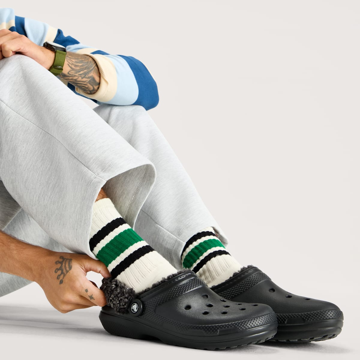Classic Fleece Lined Clog - Black