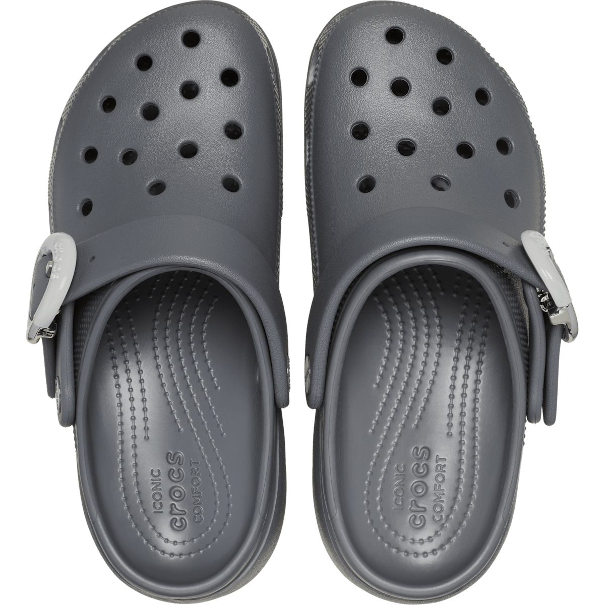 Classic Platform Dipped Buckle Clog - Carbon