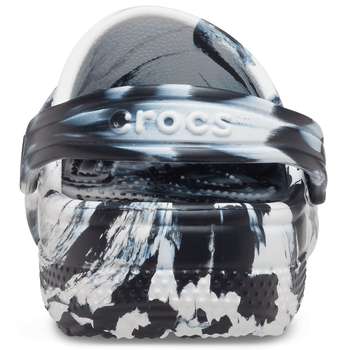 Kids' Classic Marbled Clog - Black / White