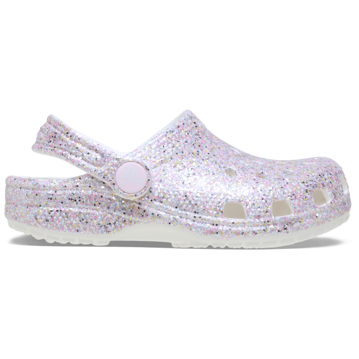 Toddler Classic Fantasy Glitter Clog - White