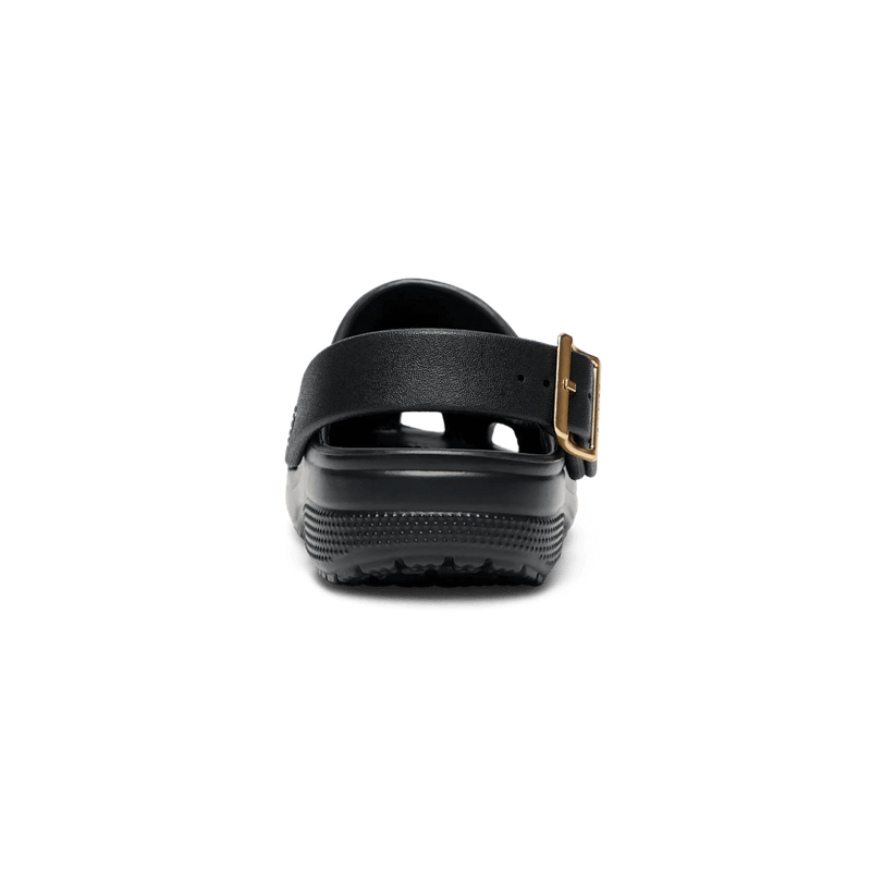 Classic Metallic Buckle Clog - Black