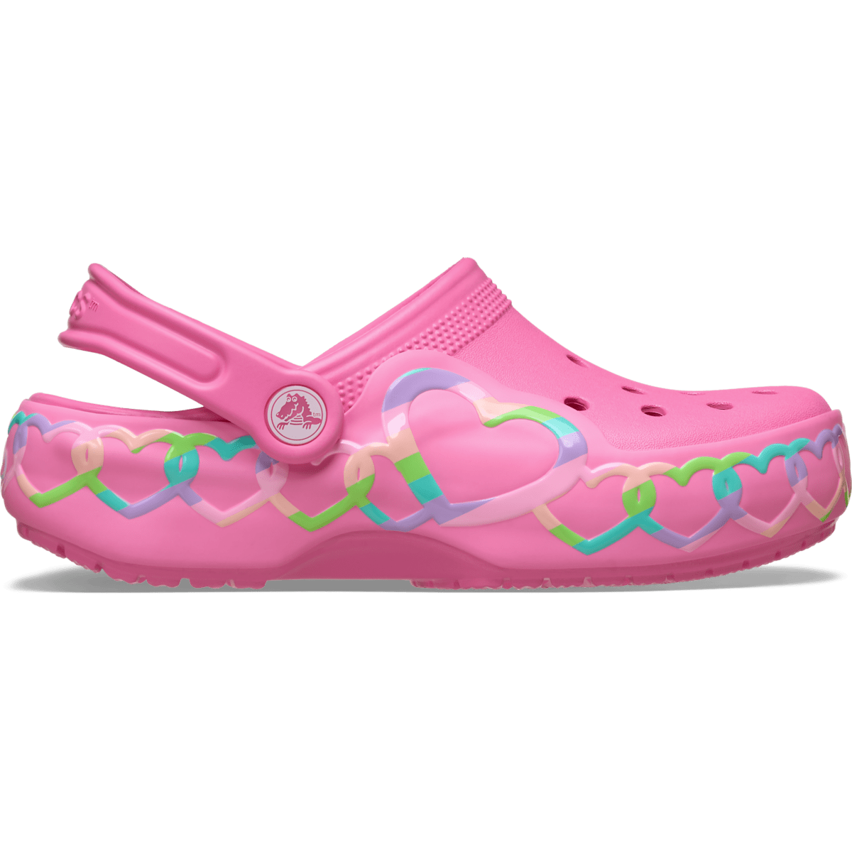 Kids' Classic Heart Lights Clog - Pink Lemonade
