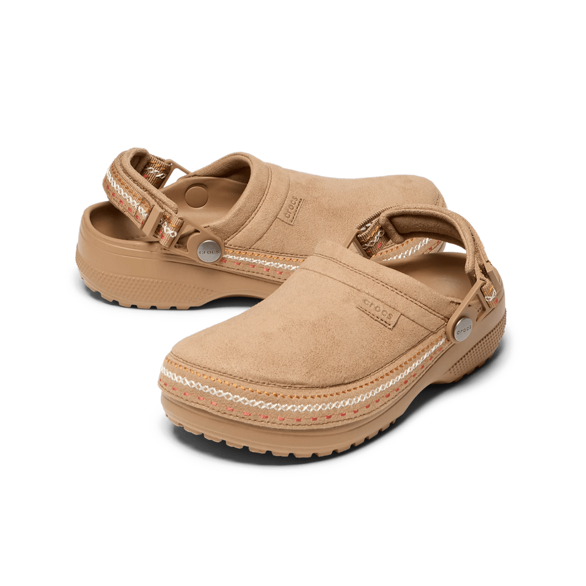 Crafted Vegan Suede Stitch Clog - Sepia