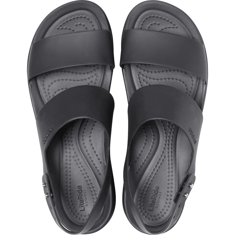 Brooklyn Low Wedge Sandal - Black / Black