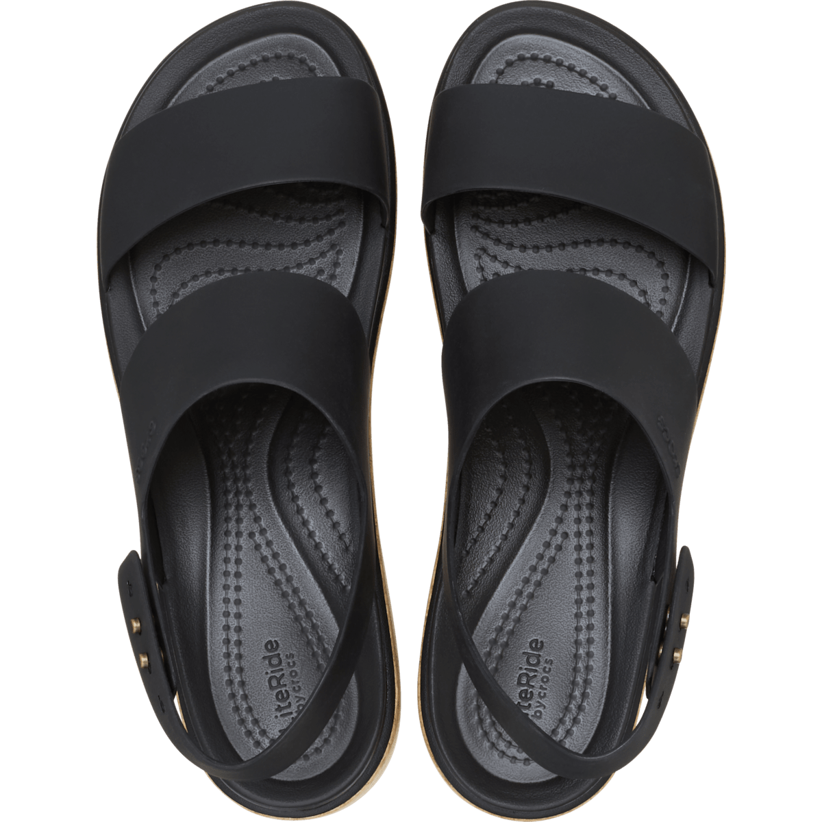 Brooklyn Low Wedge Cork Sandal - Black / Black