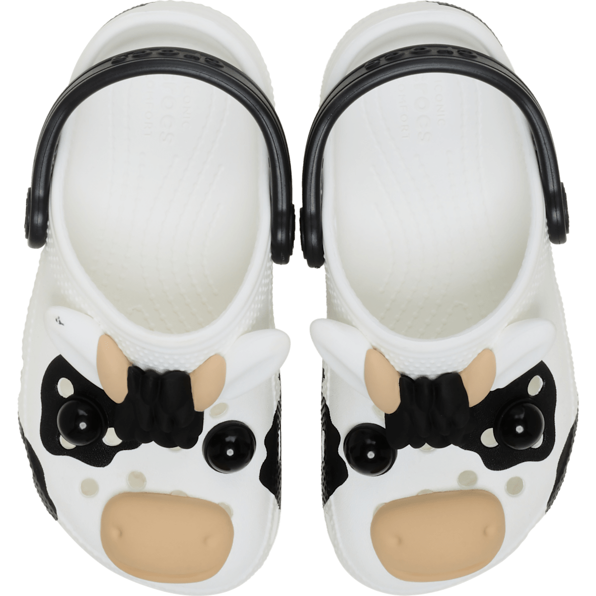 Toddler IAM Cow Clog - White