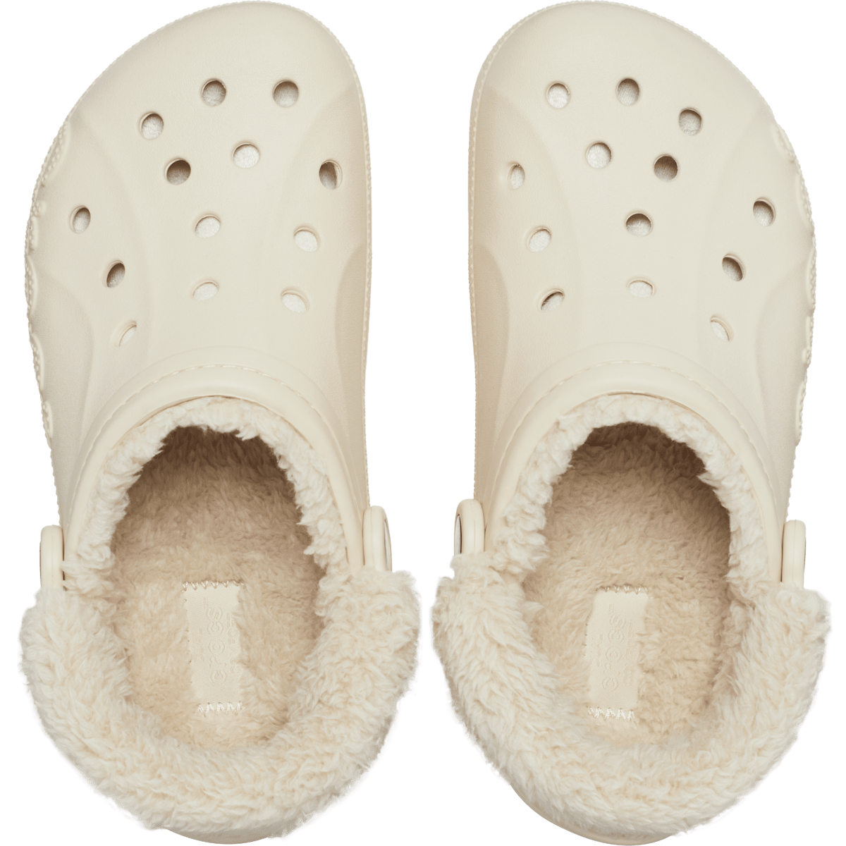 Baya Lined Fuzz-Strap Clog - Winter White