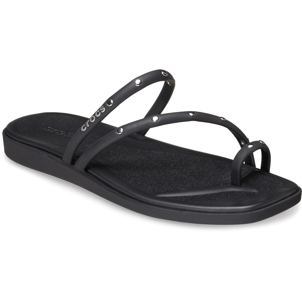 Miami Toe Loop Studded Sandal - Black