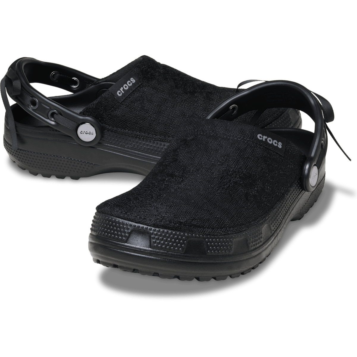 Crafted Lace Clog - Black