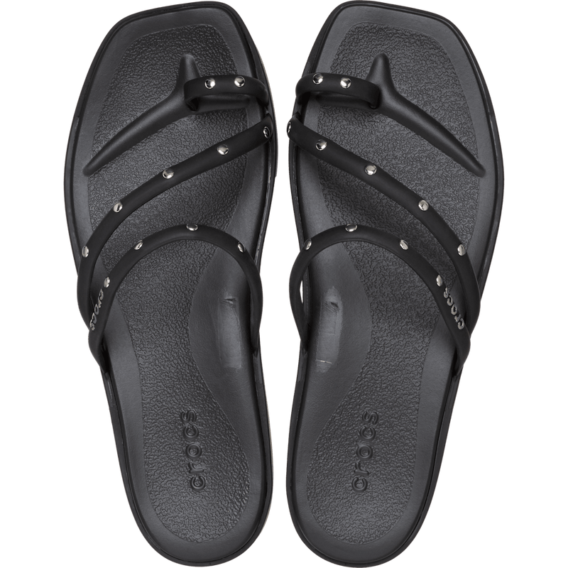 Miami Toe Loop Studded Sandal - Black