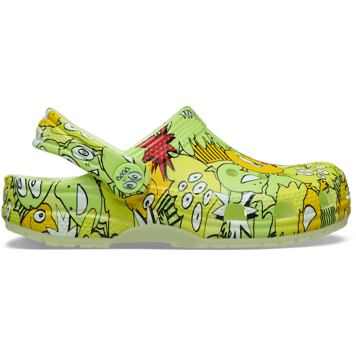 Toddler Classic Glow Monster Camo Clog - Glow Light