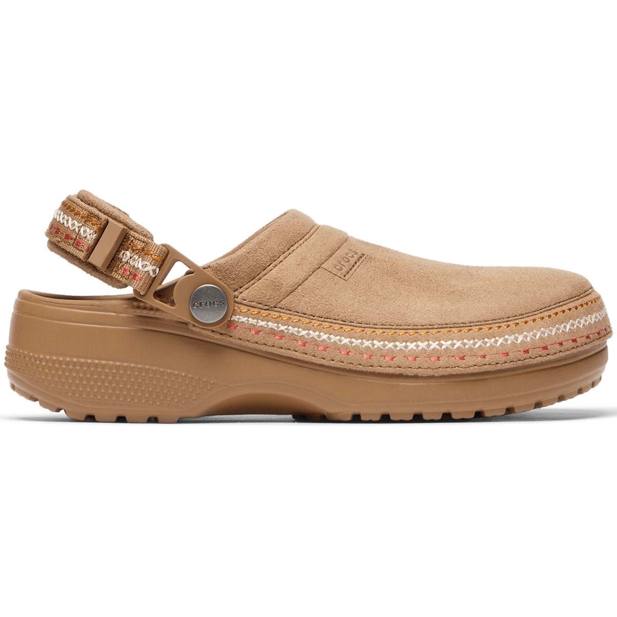 Crafted Vegan Suede Stitch Clog - Sepia