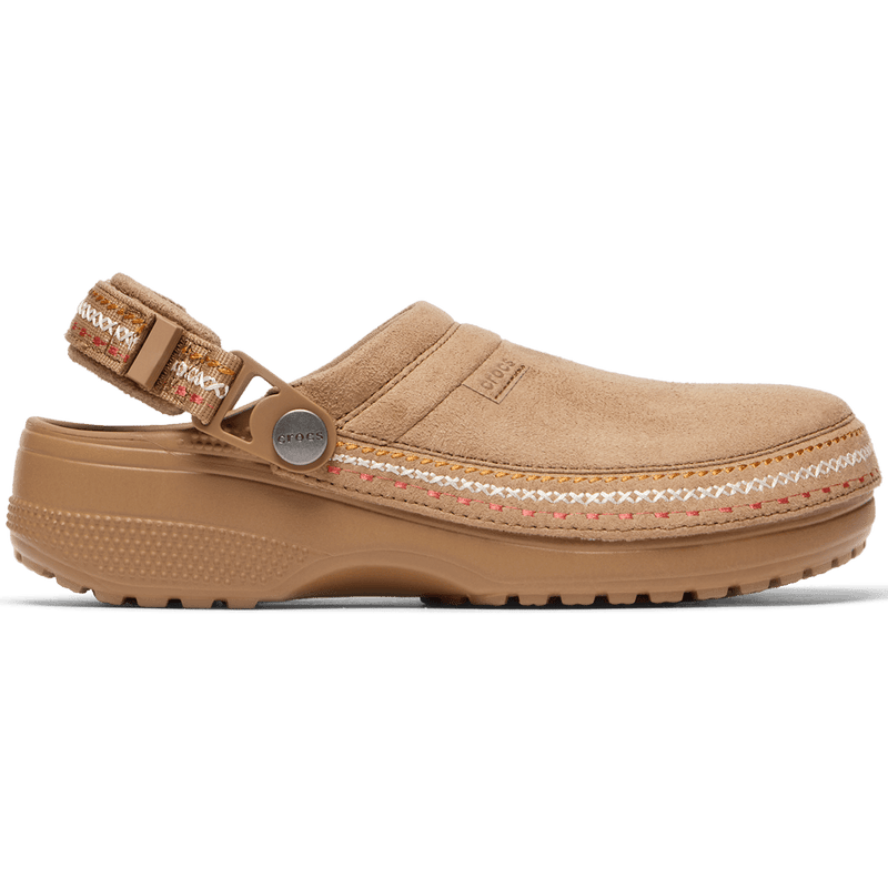 Crafted Vegan Suede Stitch Clog - Sepia
