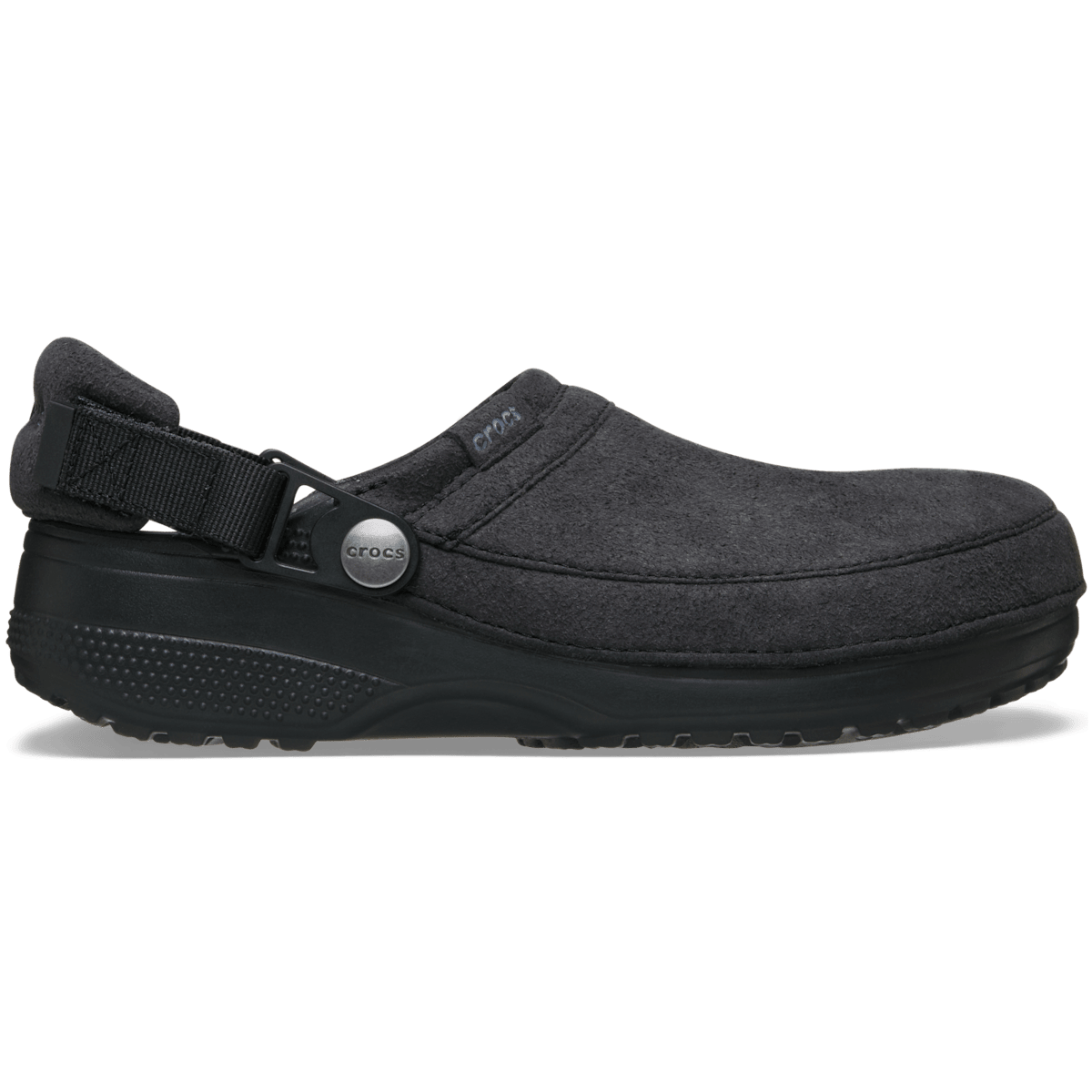 Classic Crafted Vegan Suede Clog - Black