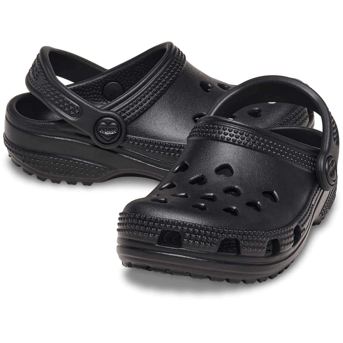 Toddler Classic Hearts Cut Out Clog - Black