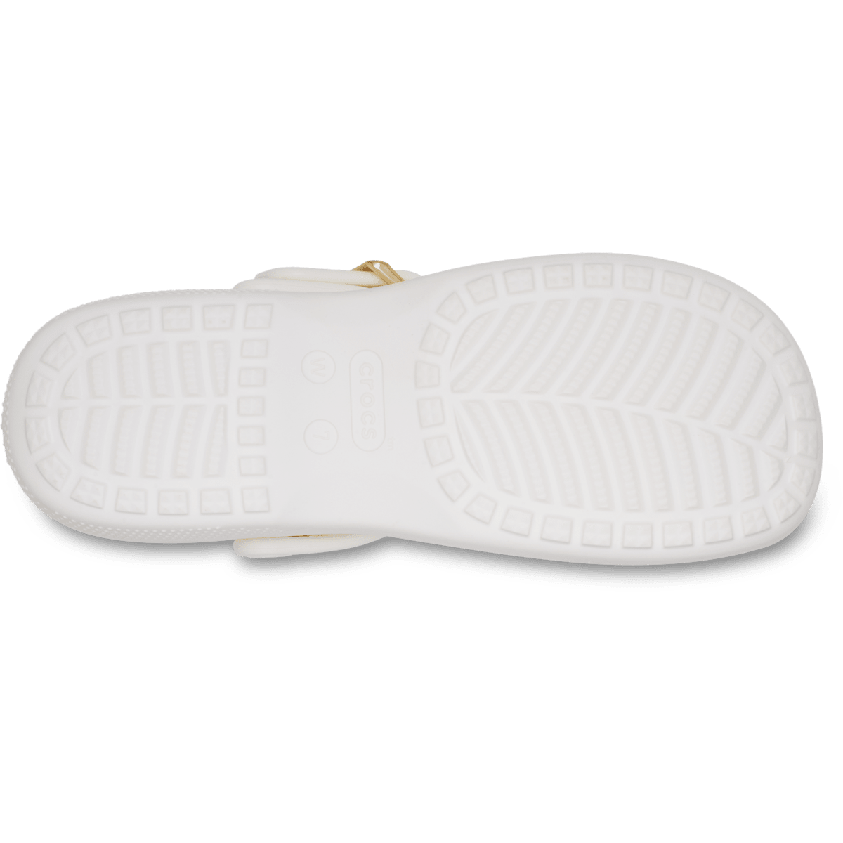 Classic Metallic Buckle Ballet - White / Gold