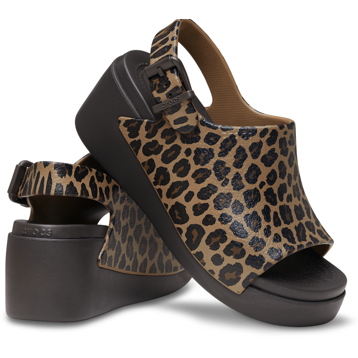 Dylan Platform Animal Slide - Leopard/Espresso