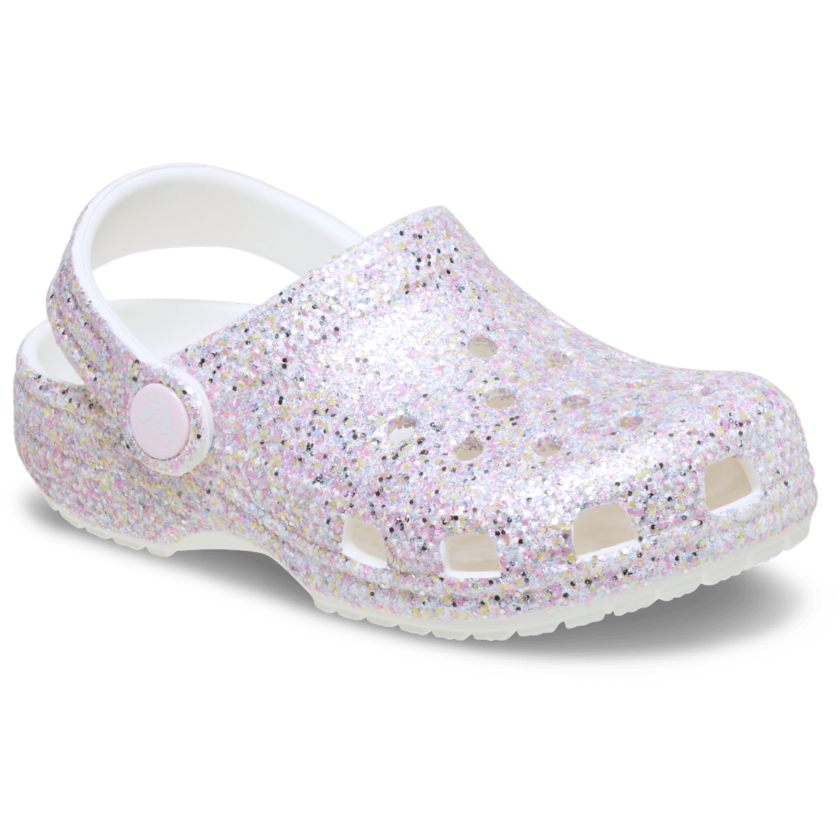 Toddler Classic Fantasy Glitter Clog - White