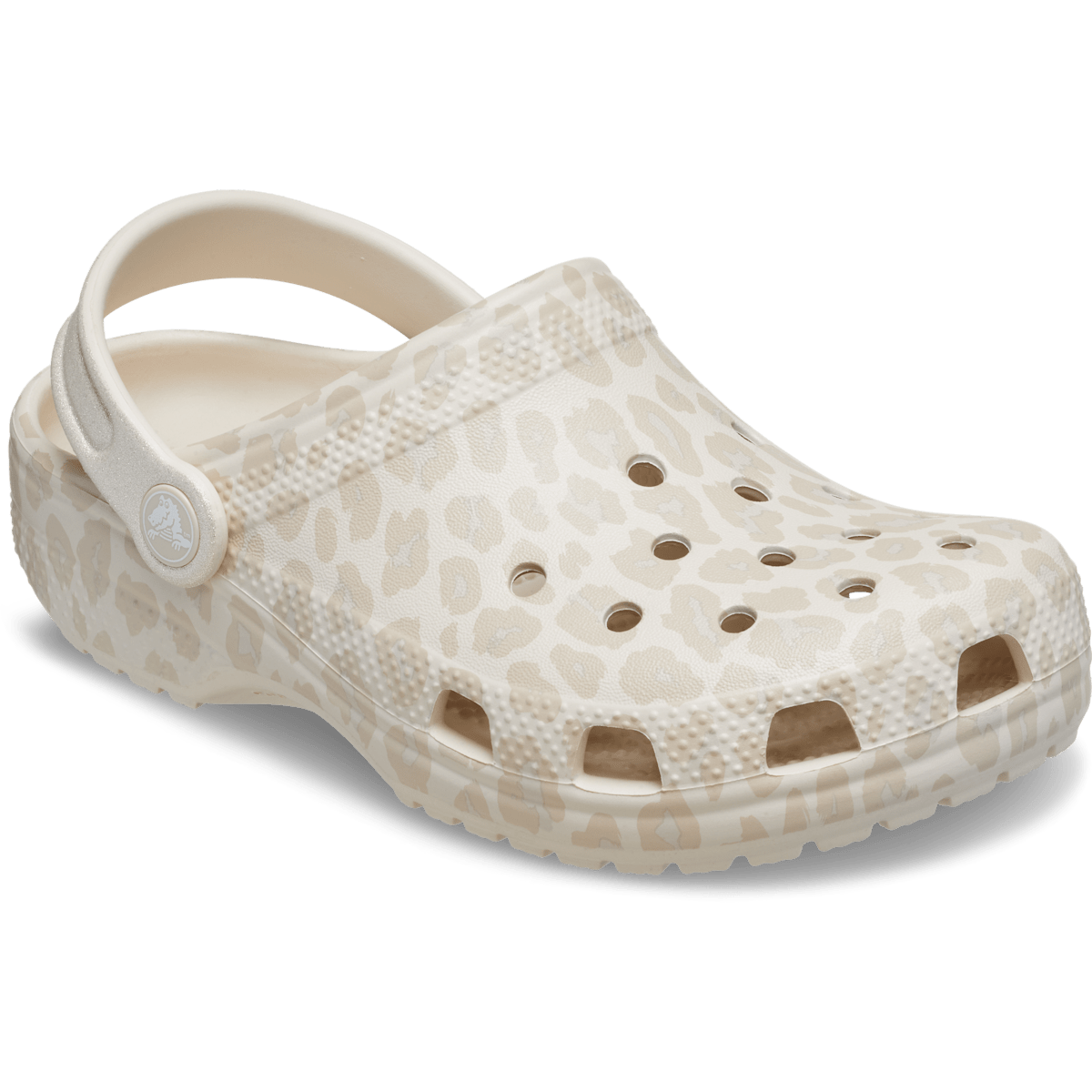 Kids' Classic Animal Glitter Clog - Almond Tint/Leopard