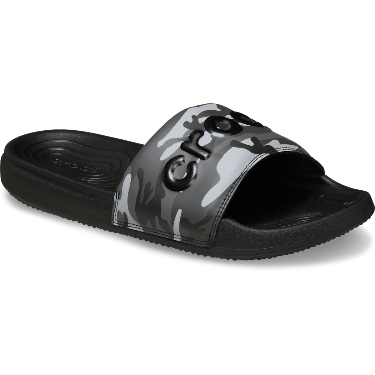 Men's Crocs All Day Camouflage Slide - Black / Grey