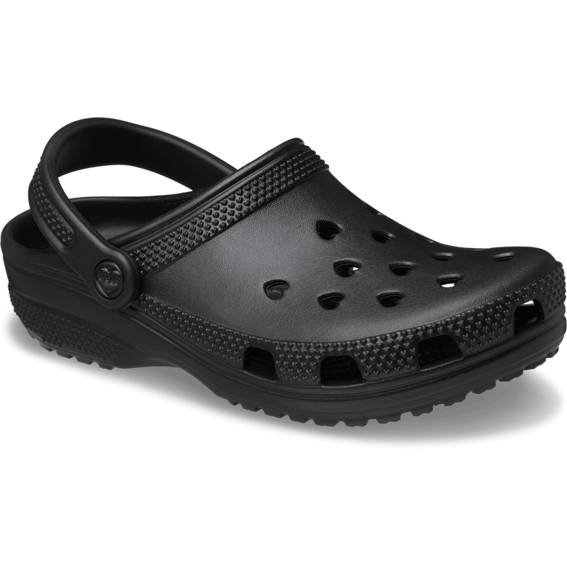 Classic Hearts Cut Out Clog - Black