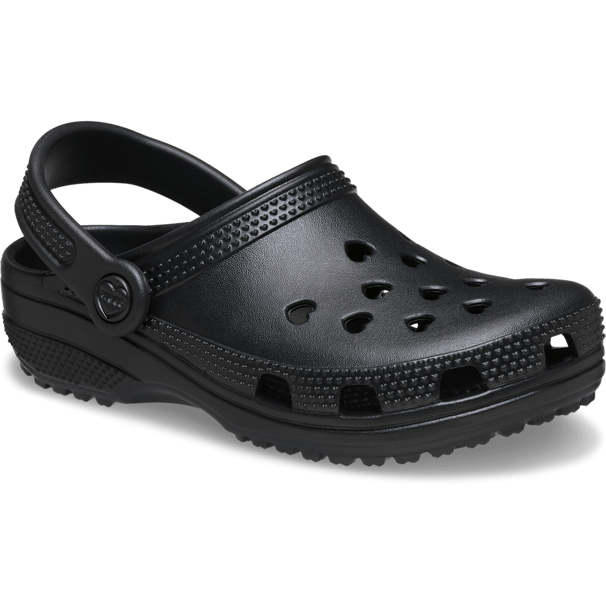 Kids' Classic Hearts Cut Out Clog - Black
