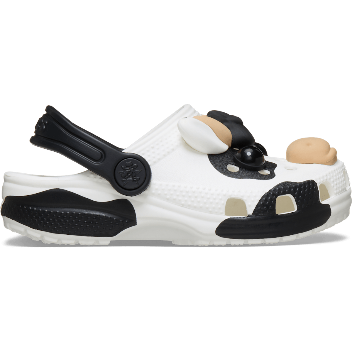 Toddler IAM Cow Clog - White