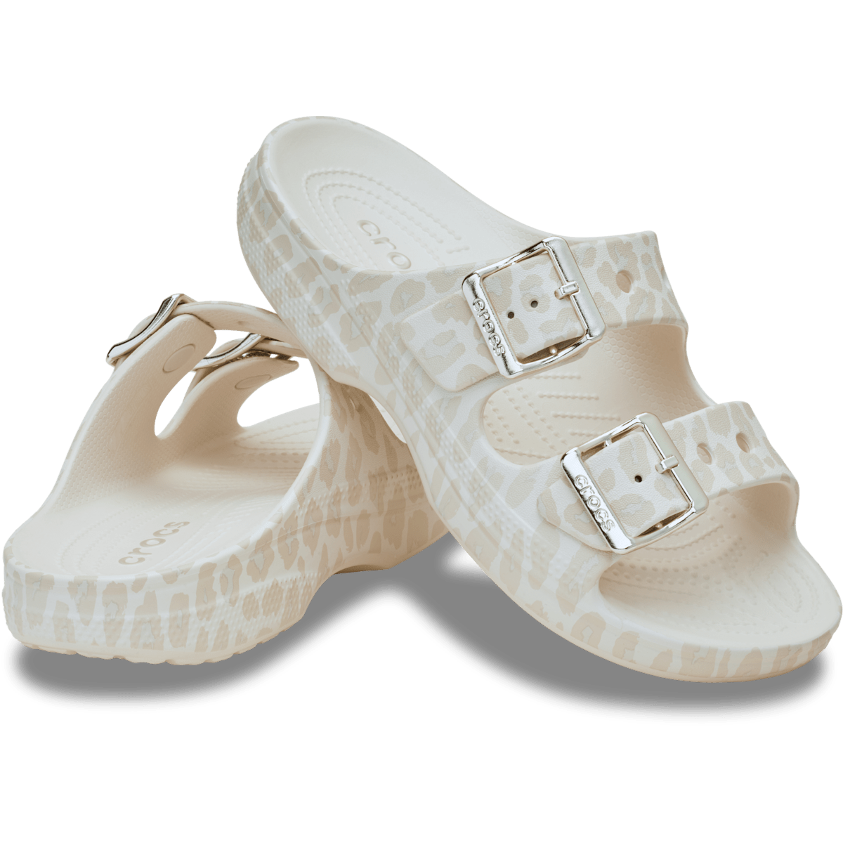 Saturday Metallic Buckle Animal Sandal - Almond Tint/Leopard