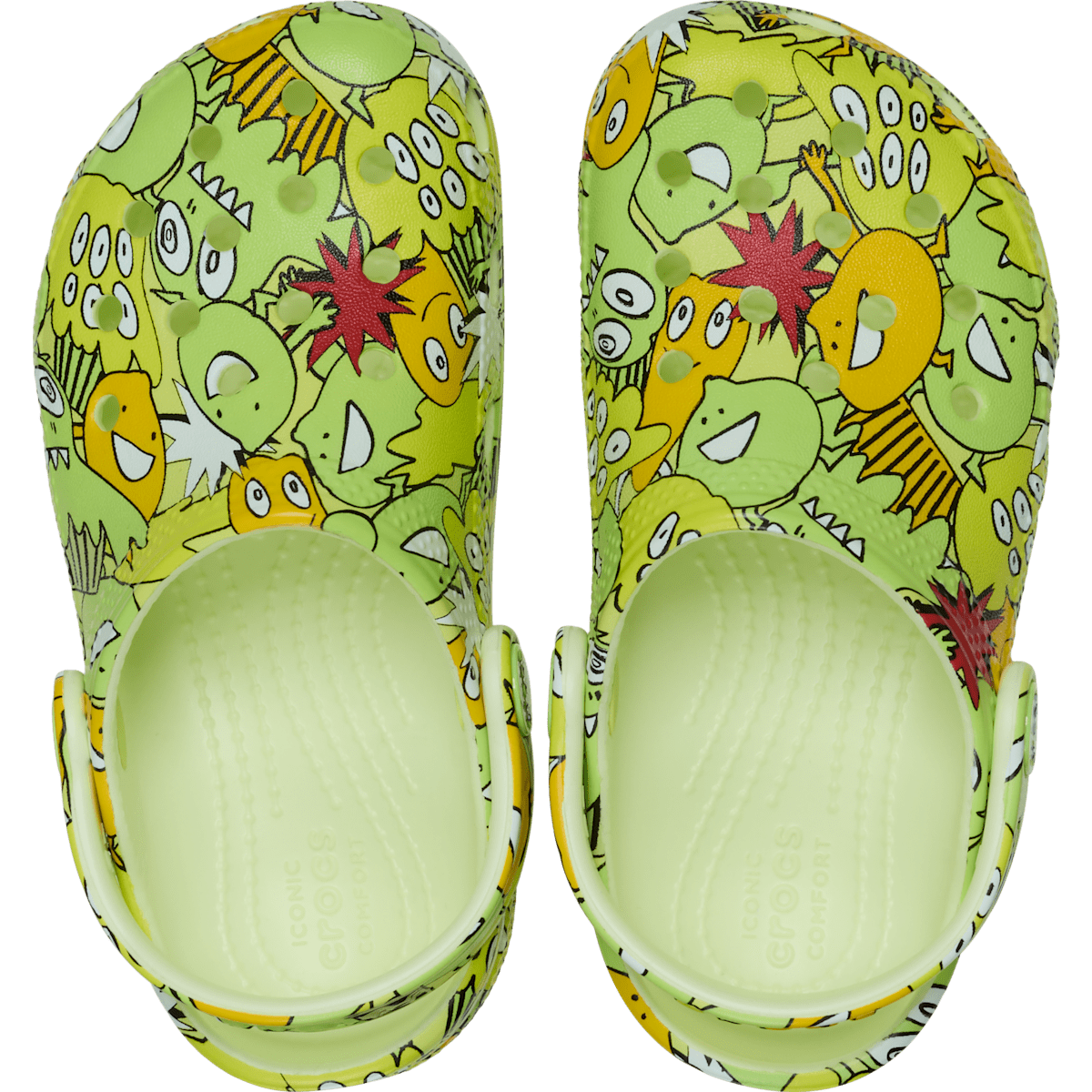 Toddler Classic Glow Monster Camo Clog - Glow Light