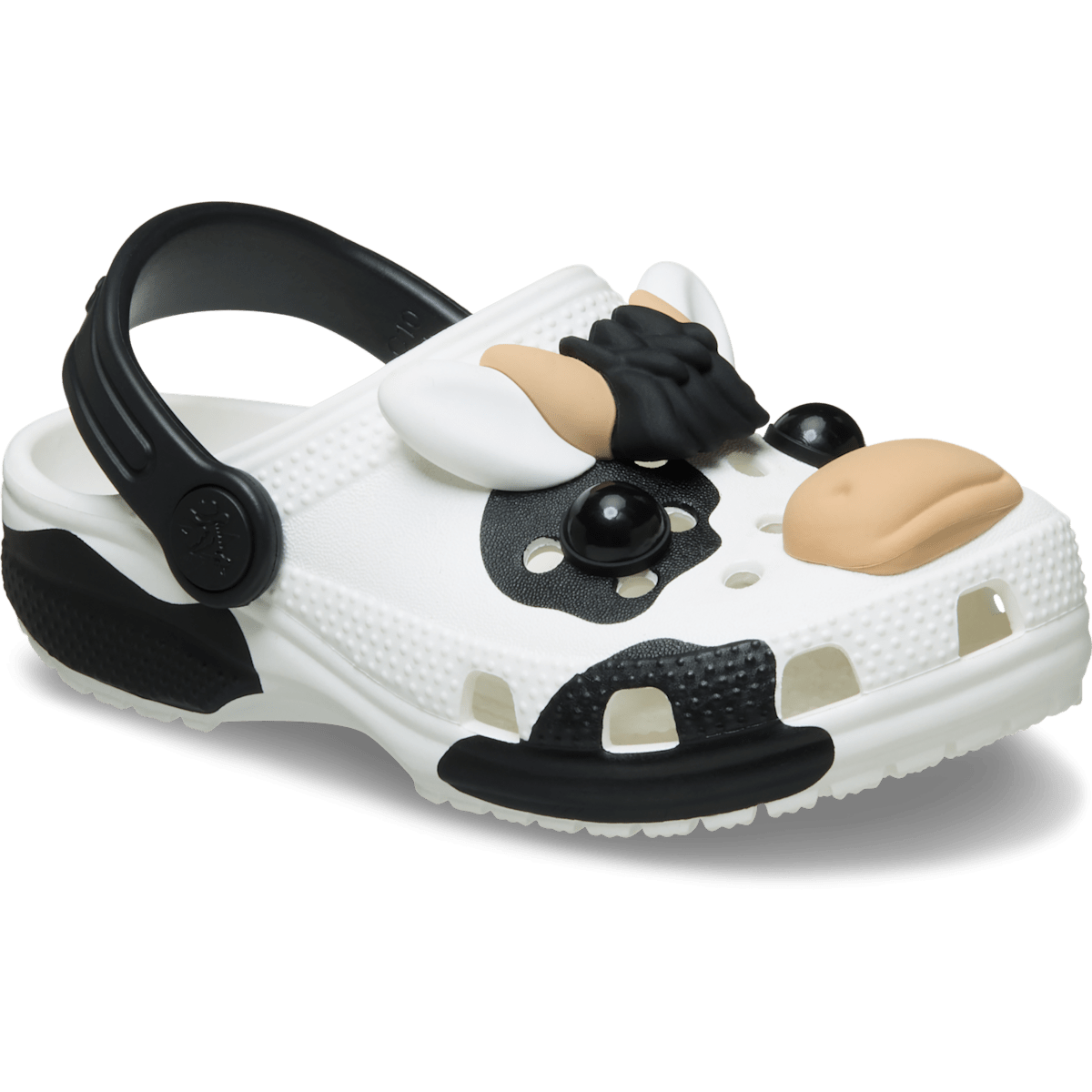 Toddler IAM Cow Clog - White