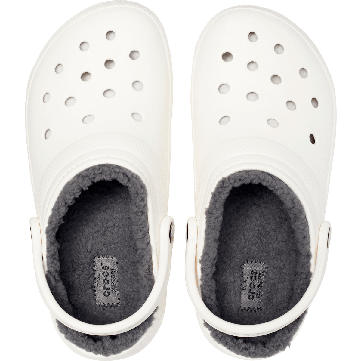 Classic Lined Clog - White / Grey