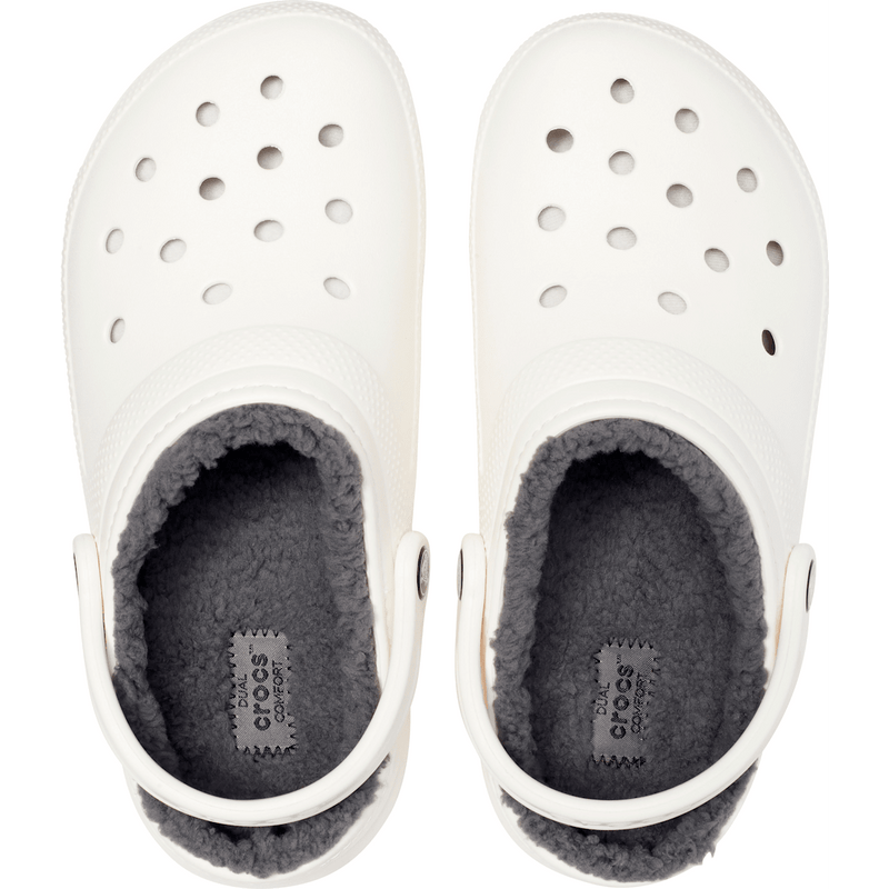 Classic Lined Clog - White / Grey