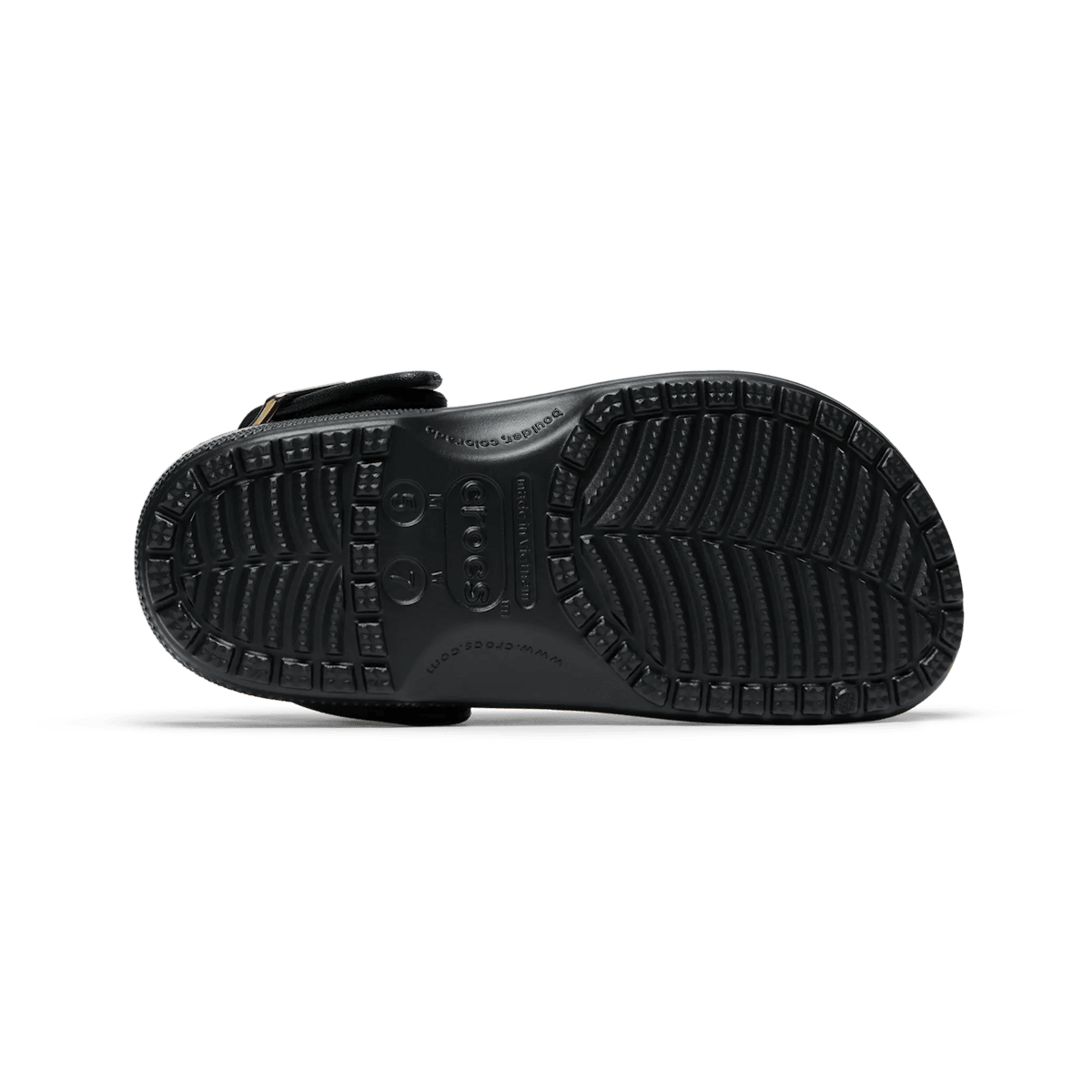 Classic Metallic Buckle Clog - Black