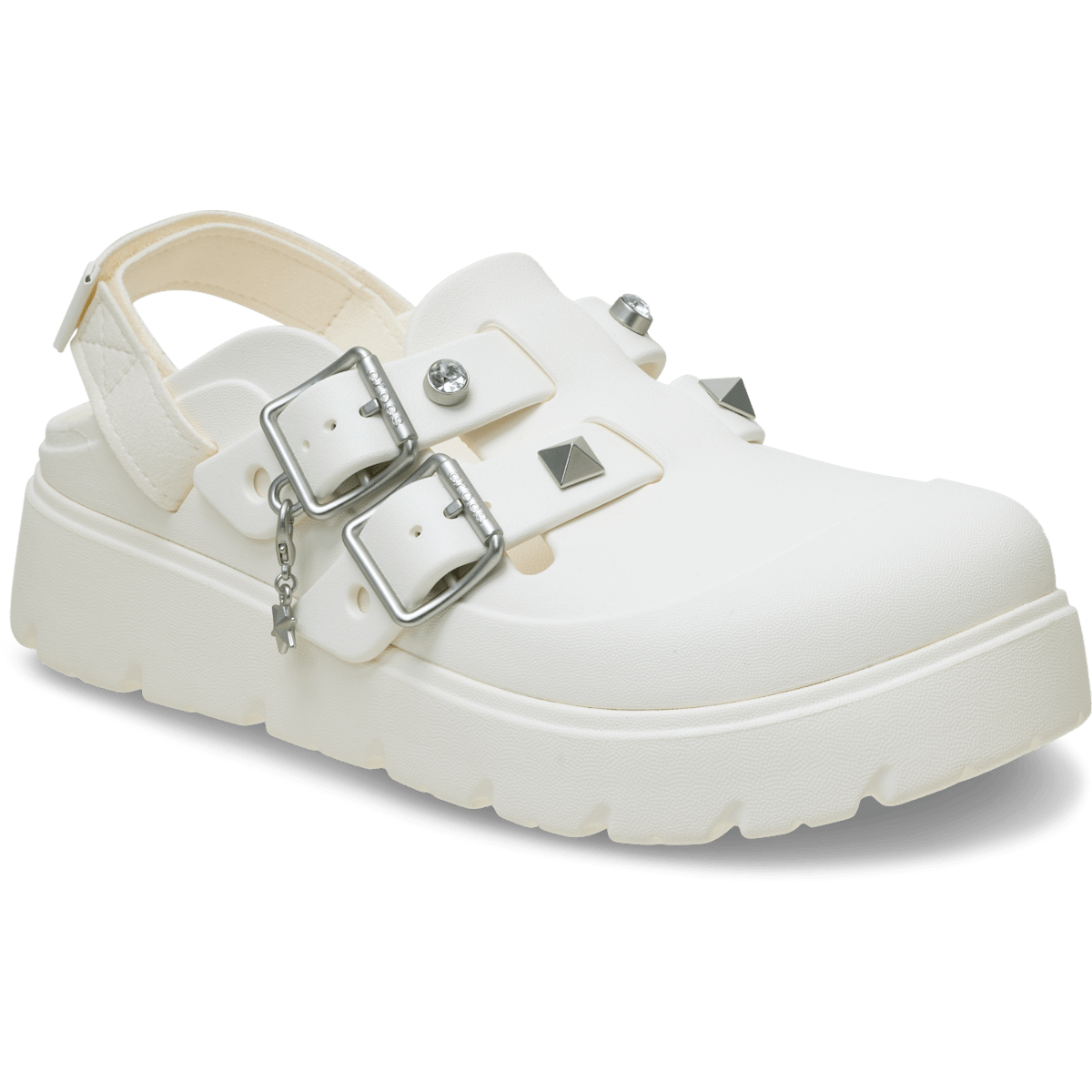 Loaferette Star Studded Clog - Chalk