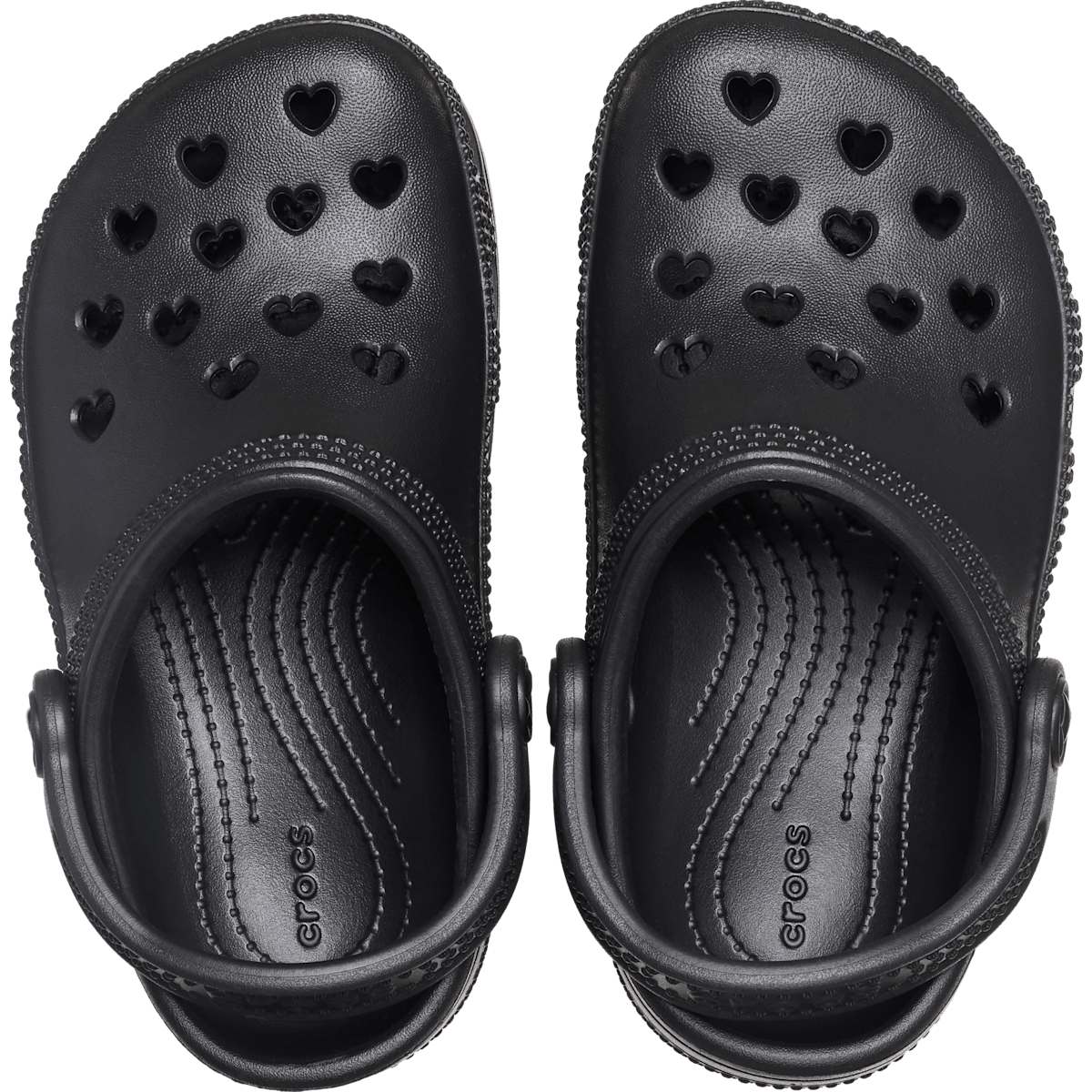Toddler Classic Hearts Cut Out Clog - Black