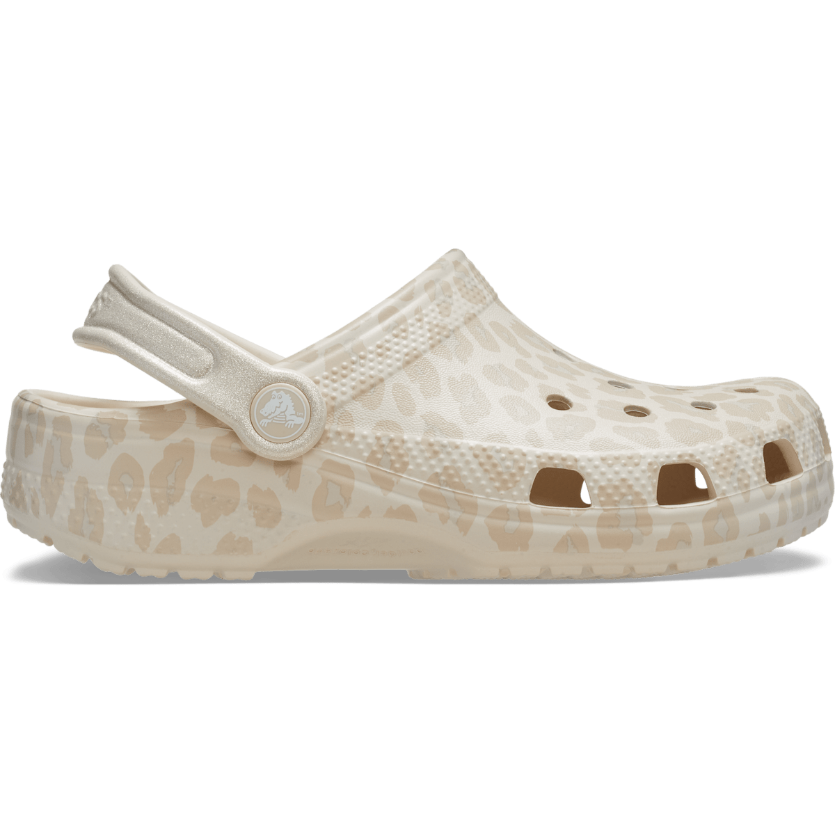 Kids' Classic Animal Glitter Clog - Almond Tint/Leopard
